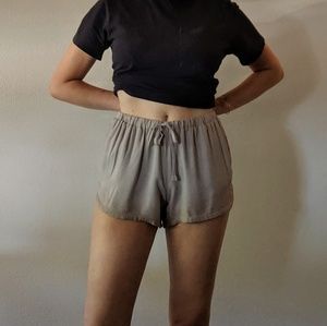 Gray flowy summer shorts